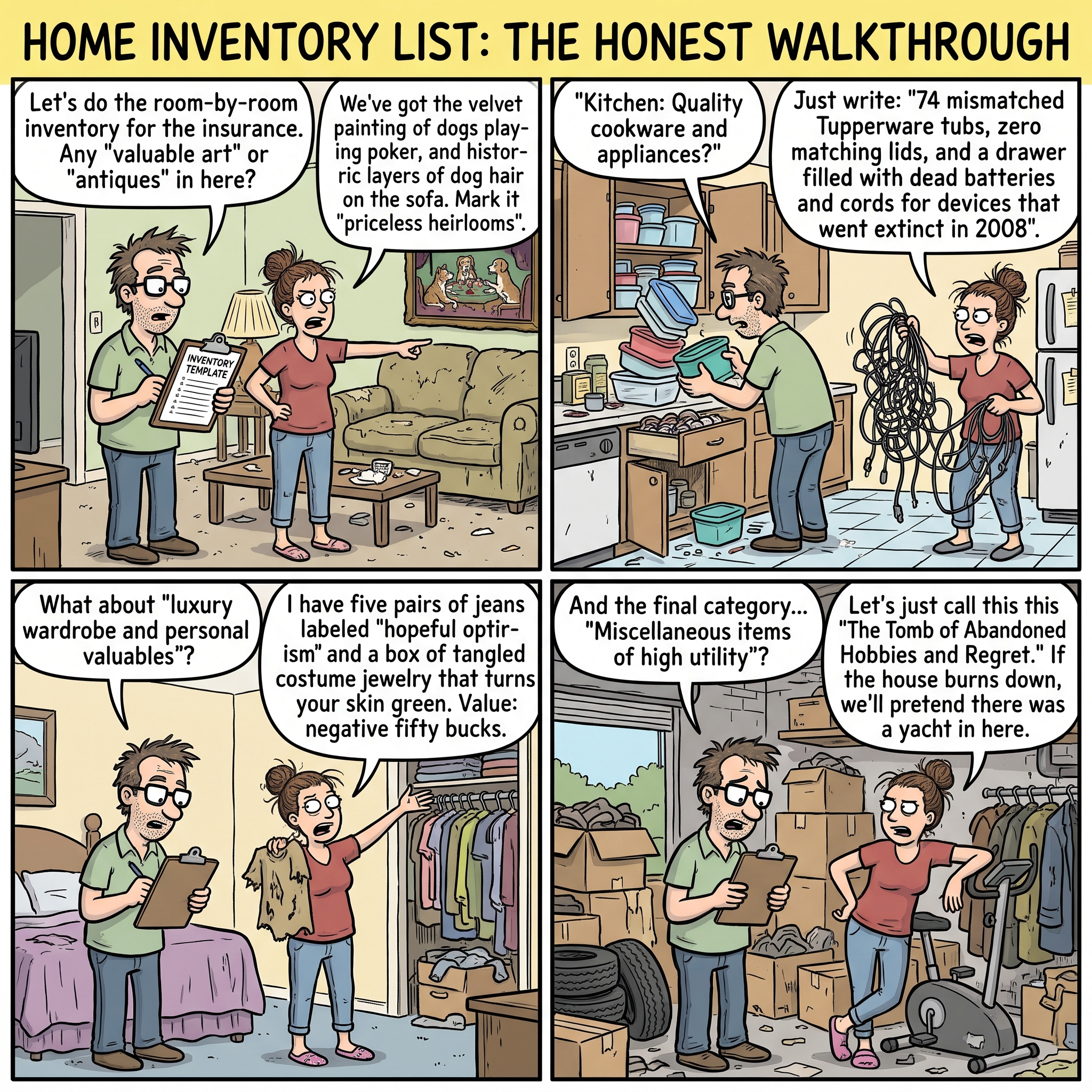 A person holding a smartphone, taking a wide-shot photo of a living room to start their home inventory list.